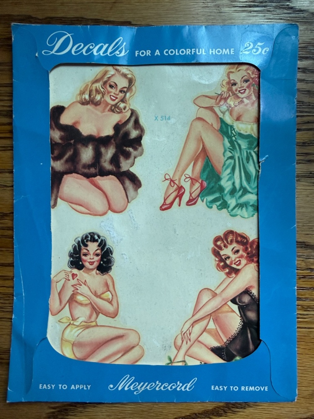 Meyercord Vintage Pin-Up Decals - Blue Packaging